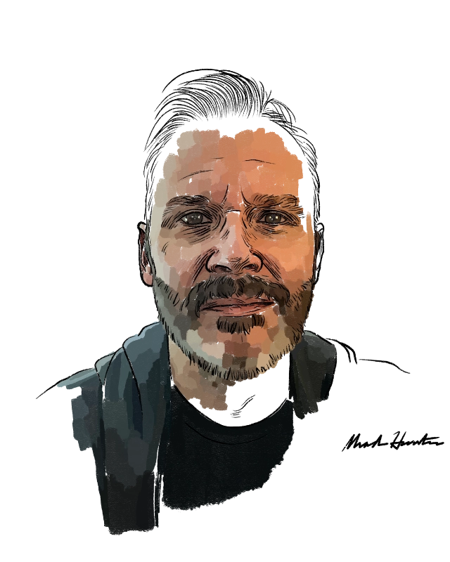 Illustrated portrait of Chad Hunter, web developer